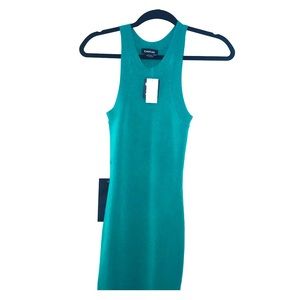 Green Mock Neck Sleaveless dress